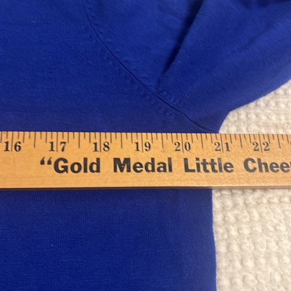 Women’s CALVIN KLEIN Soft Knit Tan Cardigan Sweater Blue Toggle Closure Lg - Picture 9 of 10